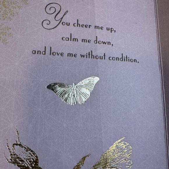 🧡10/$10 Gold and Purple Butterfly Greeting Card - Picture 4 of 8